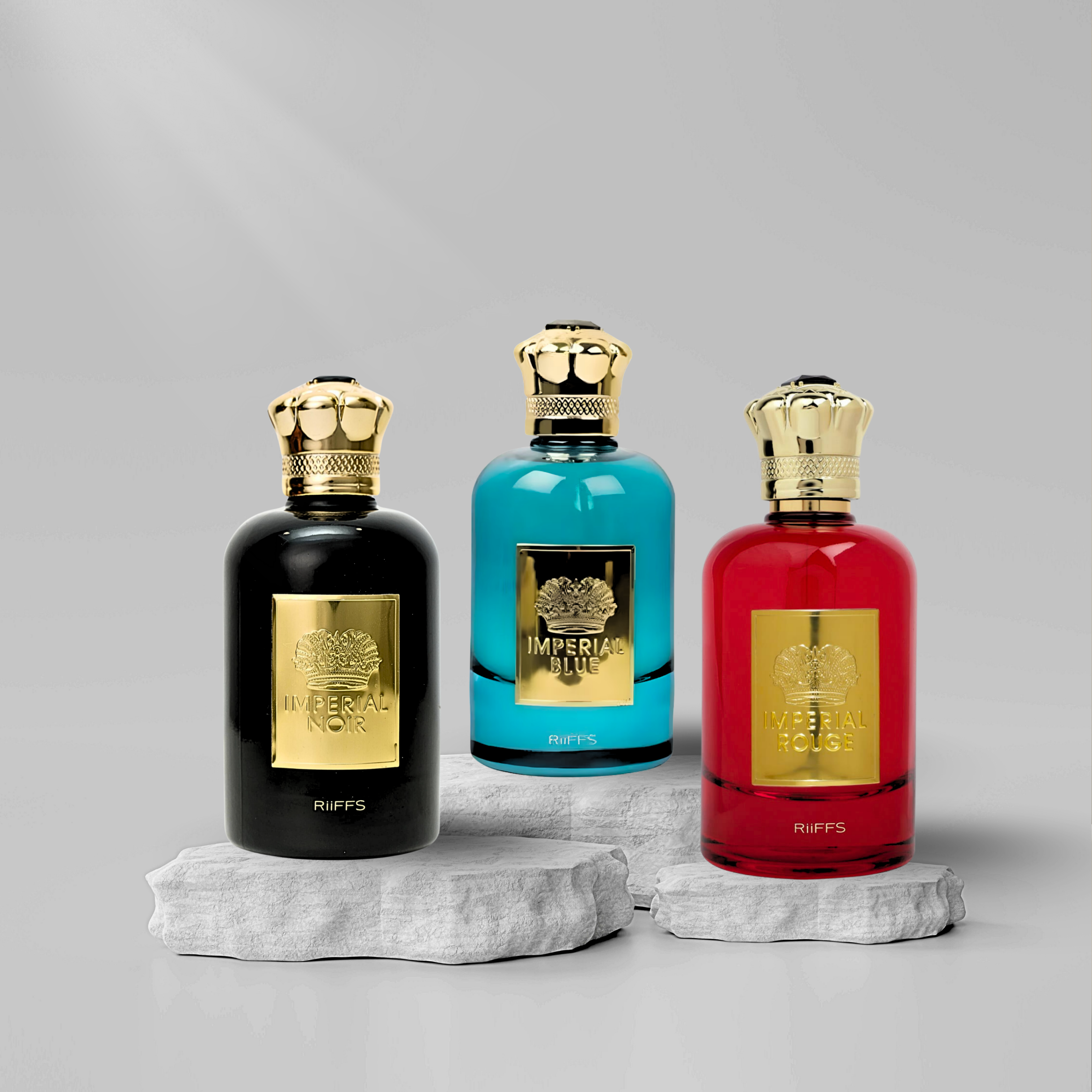Riiffs Imperial 3er Parfum-Set — Noir + Blue + Rouge