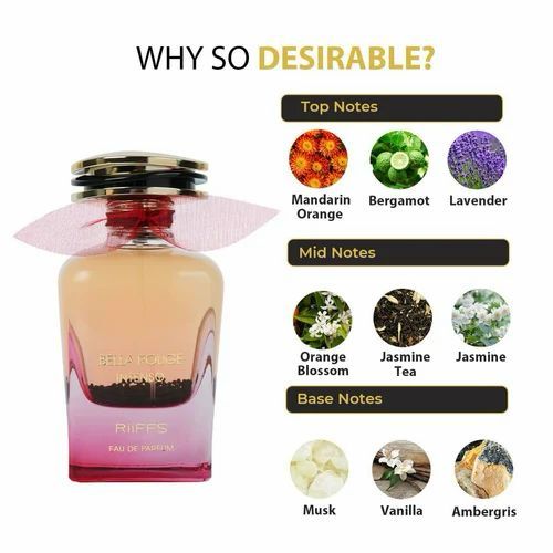 RiiFFS Bella Rouge Intenso Parfum - Damen Eau de Parfum 100ml Rose Amber