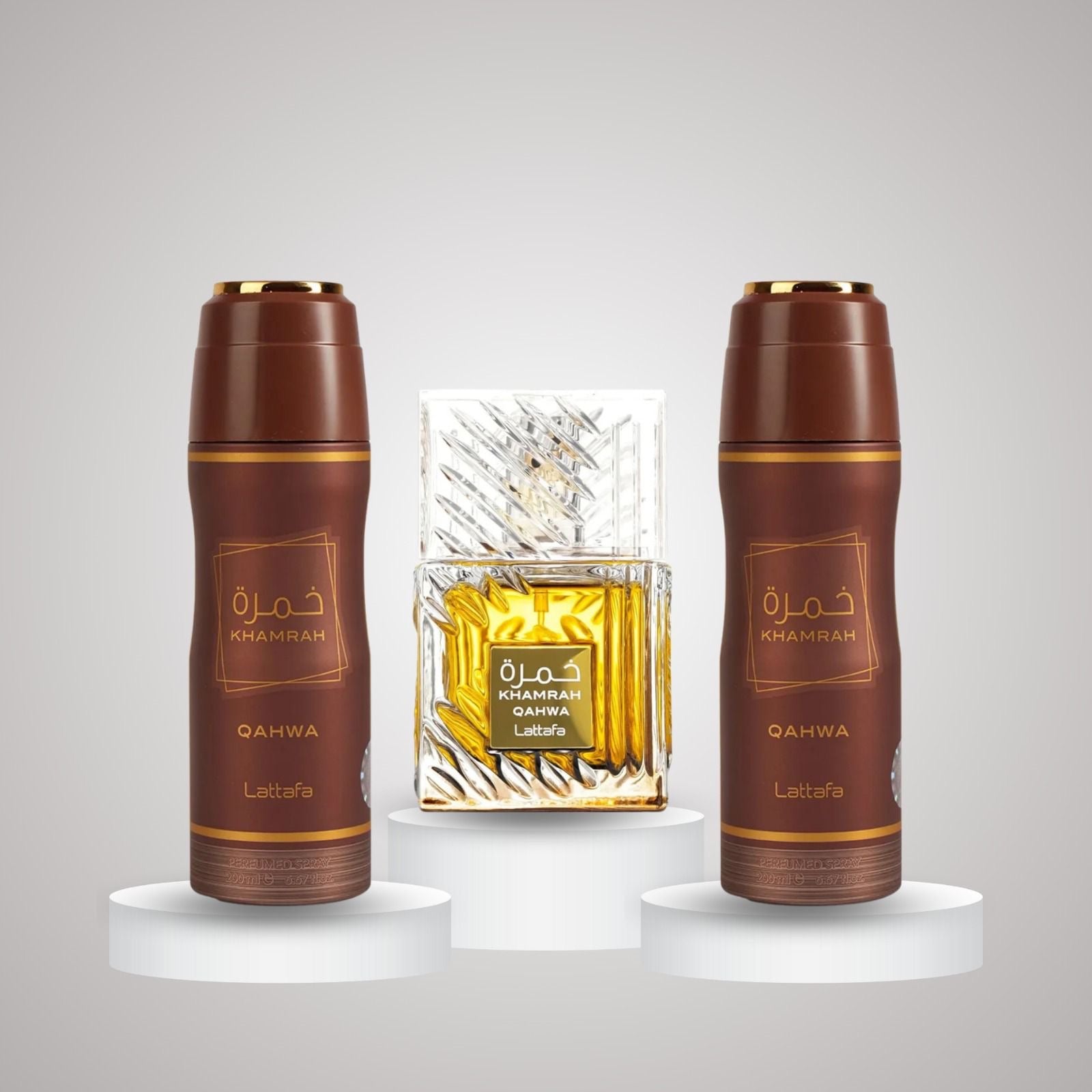 Lattafa - Khamrah 3er-Set – 1 Parfum + 2 Deos