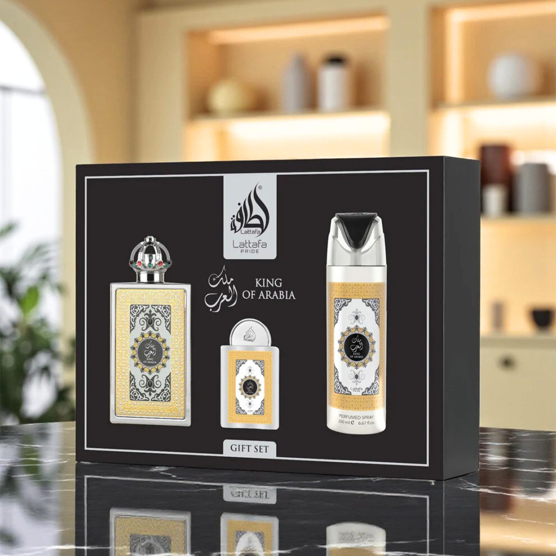 Lattafa - Gift Set King of Arabia - for Men 100ml+200ml+20ml