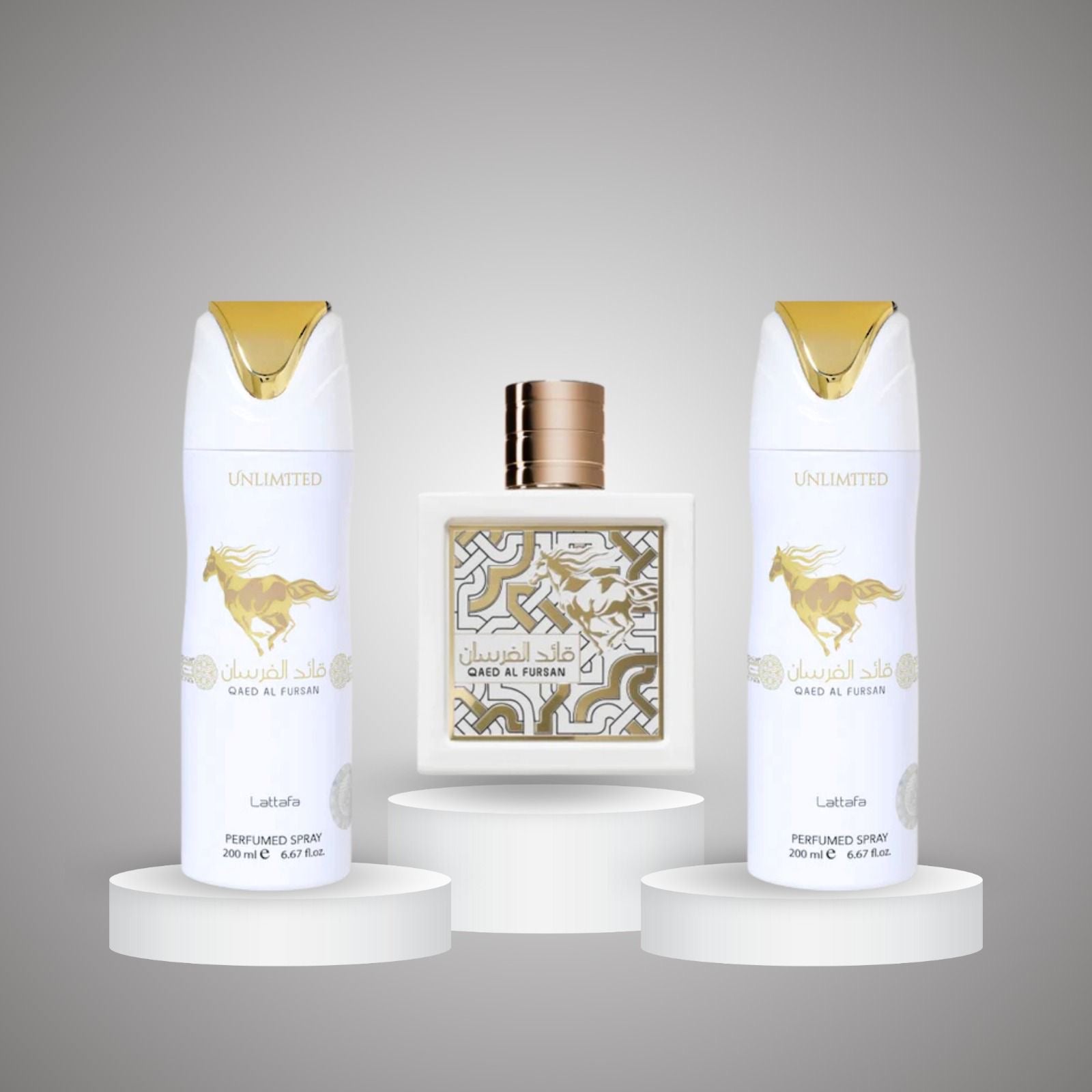 Lattafa - Qaed Al Fursan 3er-Set – 1 Parfum + 2 Deos