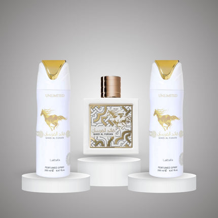 Lattafa - Qaed Al Fursan 3er-Set – 1 Parfum + 2 Deos