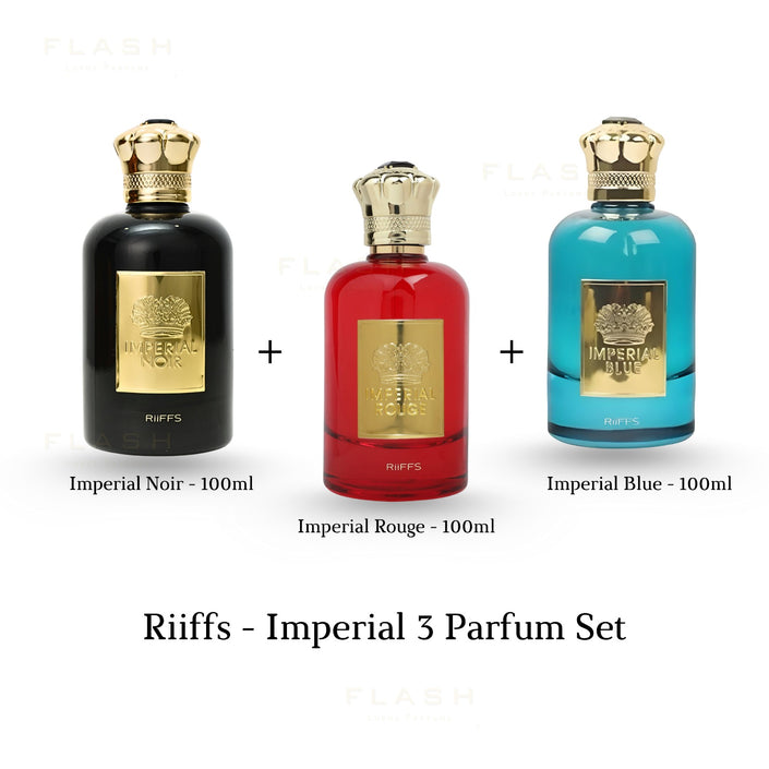 Riiffs Imperial 3er Parfum-Set — Noir • Blue • Rouge