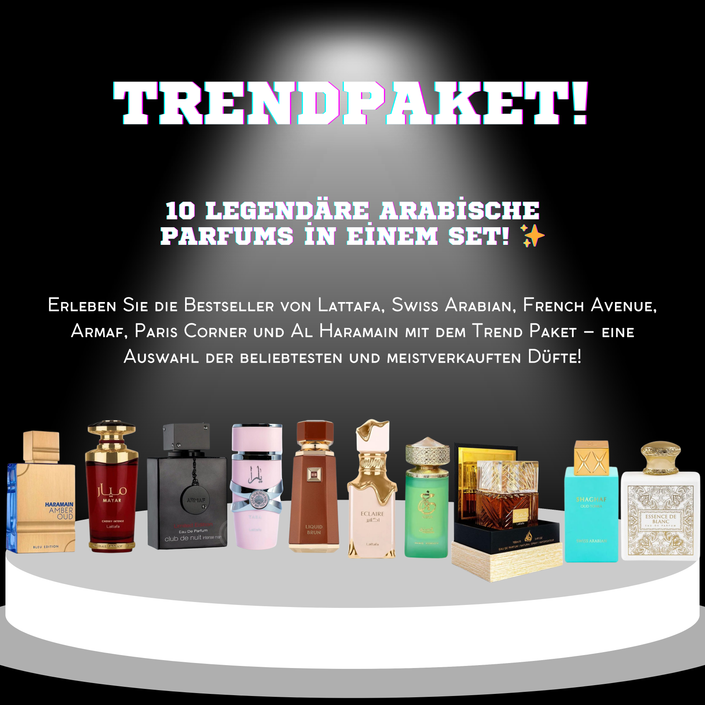 TREND PAKET – 10 legendäre arabische Parfums in einem Set!